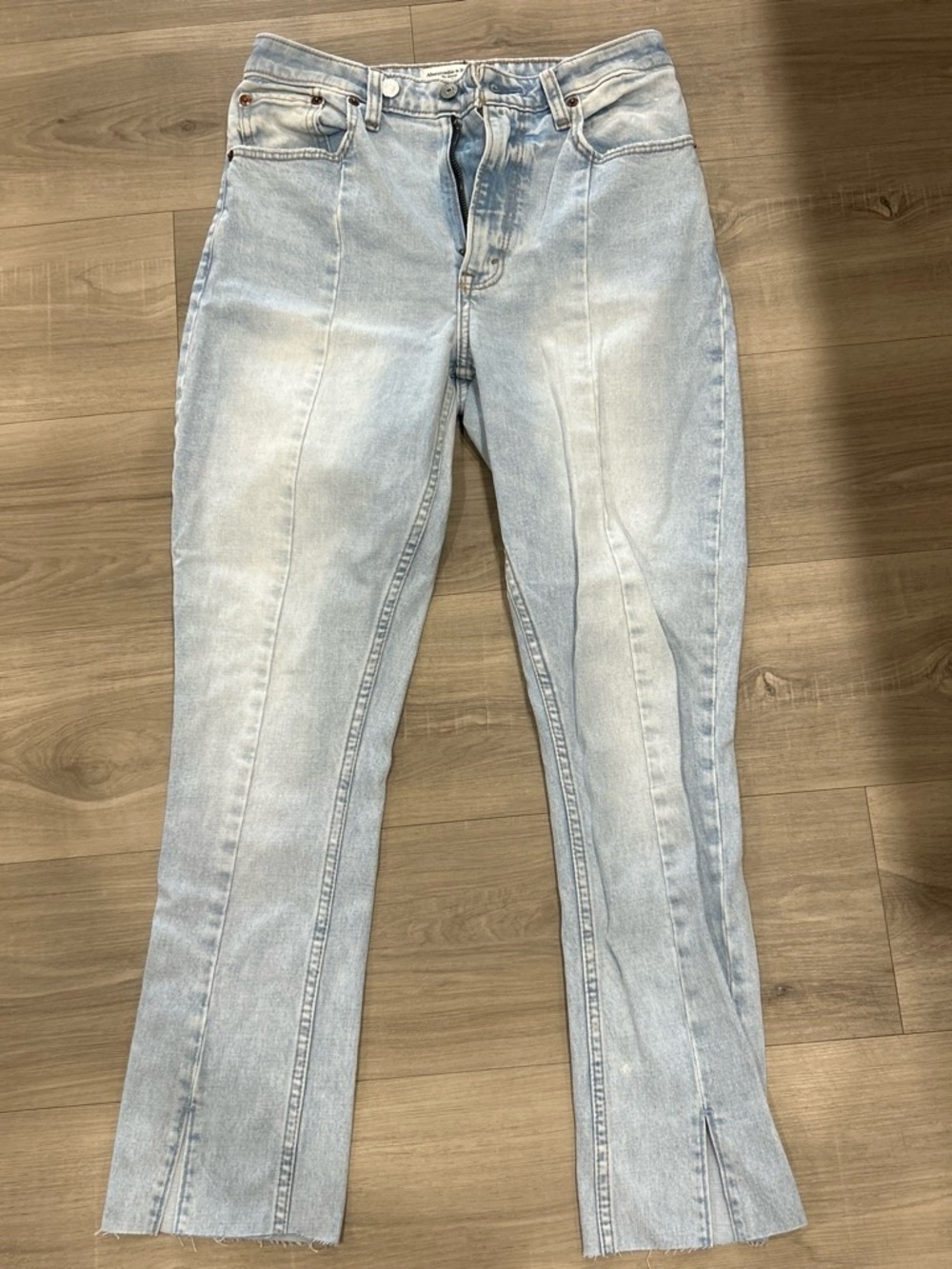 Abercrombie & Fitch Light Wash Straight-Leg Jeans